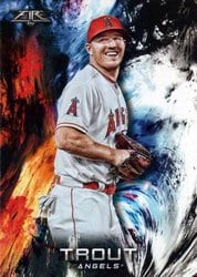 2018 Topps Fire Base Set Mike Trout #100 card