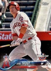 2018 Topps Opening Day Base Set Mike Trout #4 card
