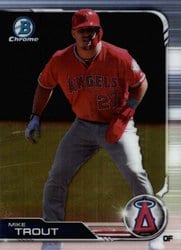 2019 Bowman Chrome Base Set Mike Trout #100 card