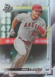 2019 Bowman Platinum Base Set Mike Trout #1 card