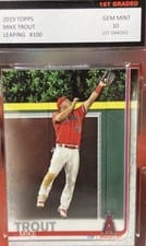 2019 Topps Chrome Sapphire Mike Trout #100 card