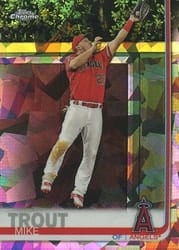2019 Topps Chrome Sapphire Edition Base Set Mike Trout #100 card