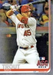2019 Topps Chrome Update Base Set Mike Trout #76 card