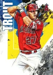 2019 Topps Fire Base Set Mike Trout #19 card