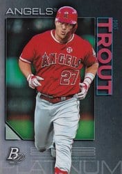 2020 Bowman Platinum Base Set Mike Trout #65 card