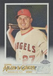 2020 Topps Allen & Ginter Chrome Base Set Mike Trout #85 card