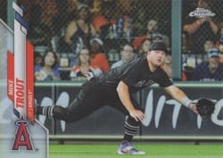 2020 Topps Chrome Base Set Mike Trout #1b card