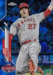 2020 Topps Chrome Update Sapphire Edition Base Set Mike Trout #U-4 card