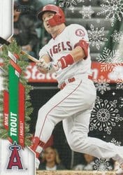 2020 Topps Holiday Base Set Mike Trout #HW123 card