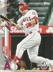 2020 Topps Opening Day Base Set Mike Trout #90 card