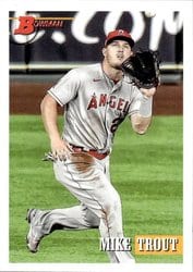 2021 Bowman Heritage Base Set Mike Trout #4 card