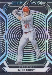 2021 Panini Chronicles Obsidian Mike Trout #50 card
