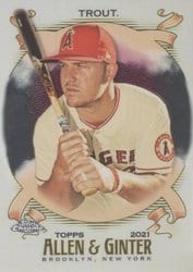 2021 Topps Allen & Ginter Chrome Base Set Mike Trout #32 card