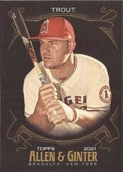 2021 Topps Allen & Ginter X Base Set Mike Trout #32 card