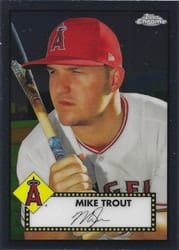 2021 Topps Chrome Platinum Anniversary Base Set Mike Trout #156 card
