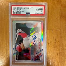 2021 Topps Chrome Update Autograph Mike Trout #CUSA-MT card