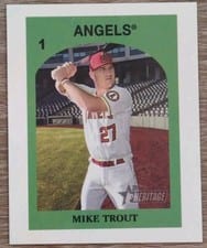 2021 Topps Heritage Venezuela Stamps Mike Trout #1 card
