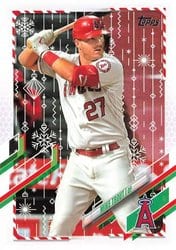 2021 Topps Holiday Base Set Mike Trout #HW27 card