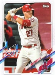 2021 Topps Opening Day Base Set Mike Trout #27 card