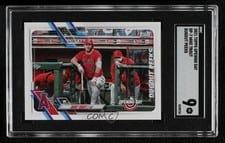 2021 Topps Opening Day Dugout Peeks Mike Trout #DP-7 card