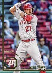 2022 Bowman Heritage Base Set Mike Trout #2 card