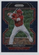 2022 Panini Prizm Mike Trout Navy Blue Kaleidoscope Prizm #138 card