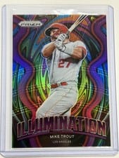 2022 Panini Prizm Illumination Mike Trout Blue Prizm #IL-10 card