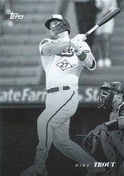 2022 Topps Black & White Base Set Mike Trout #16 card