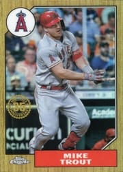 2022 Topps Chrome 1987 Topps Mike Trout #87BC-1 card