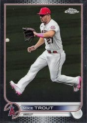 2022 Topps Chrome Base Set Mike Trout #200 card