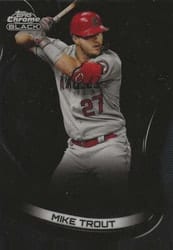 2022 Topps Chrome Black Base Set Mike Trout #4 card