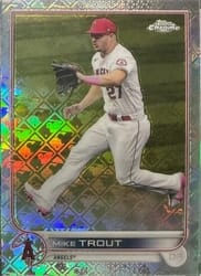 2022 Topps Chrome Logofractor Edition Base Set Mike Trout #27 card