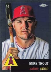 2022 Topps Chrome Platinum Anniversary Base Set Mike Trout #50 card