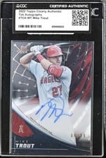 2022 Topps Clearly Authentic Topps Tek Autographs Mike Trout #TEK-MT card
