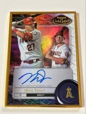 2022 Topps Gold Label Framed Autographs Mike Trout #FA-MT card