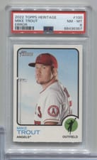 2022 Topps Heritage Mike Trout Error #100 card