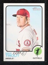 2022 Topps Heritage Mike Trout French Text #100 card
