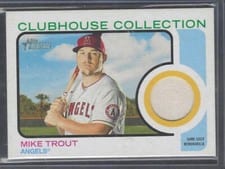2022 Topps Heritage Clubhouse Collection Patch Mike Trout #CC-MT card