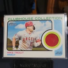 2022 Topps Heritage Clubhouse Collection Relics High Number Mike Trout #CCR-MT card