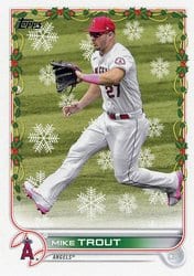 2022 Topps Holiday Base Set Mike Trout #HW50 card