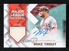2022 Topps Major League Material Autographs Mike Trout #MLMA-MT card