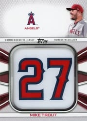 2022 Topps Player Number Jersey Medallions Mike Trout #JNM-MT
