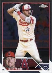 2023 Topps Chrome Base Set Mike Trout #27 card