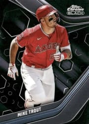 2023 Topps Chrome Black Base Set Mike Trout #100 card