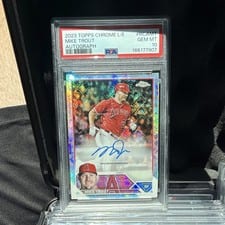 2023 Topps Chrome Logofractor Edition Autographs Mike Trout #RCA-MT card