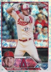 2023 Topps Chrome Logofractor Edition Base Set Mike Trout #27 card