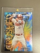 2023 Topps Chrome Update Crushed Mike Trout #C-14 card