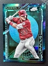 2023 Topps Cosmic Chrome Planetary Pursuit Uranus Mike Trout #PPU-2 card