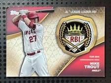 2023 Topps Crowning Achievements Commemorative Patches Mike Trout #CA-MT card