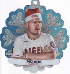 2023 Topps Holiday Oversized Die-Cut MLB Ornaments Mike Trout #MLBDC-1 card